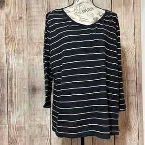 WOMAN New Directions‎ weekend Round Neck Plus Top